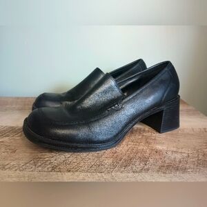 Steve Madden Y2K Chunky Platform Loafers 10 Black Goth Punk Dark Academia